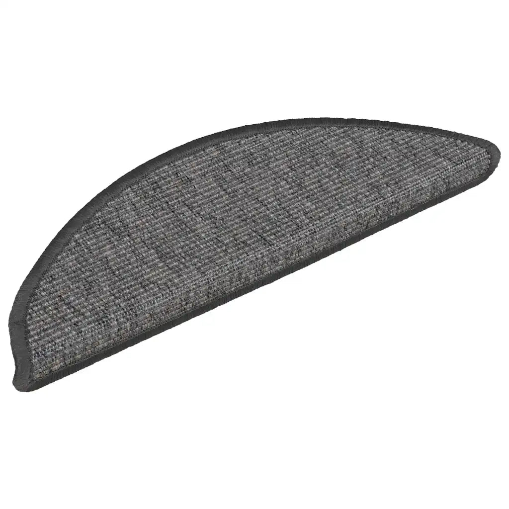 Tappetini per scale 15 pz | Gradini per Scale 56x17x3 cm Beige e Grigio Semicircolari