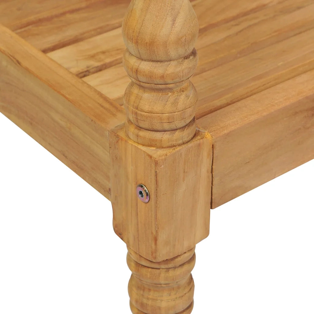 Panca Batavia con Cuscino Antracite 120 cm in Massello di Teak 3062154