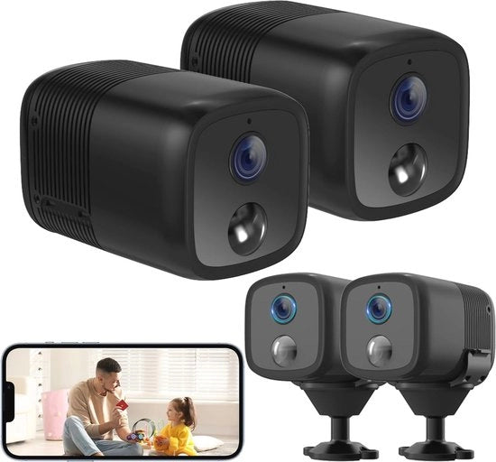 Cassa di Sorveglianza Mini a Senso Unico con Risoluzione 1080P HD, Angolo di Visuale 160 Gradi, Rilevamento Movimento con Intelligenza Artificiale e Visione Notturna