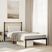 Giroletto senza Materasso in Metallo-Struttura Letto Rovere Sonoma 75x190 cm 371162