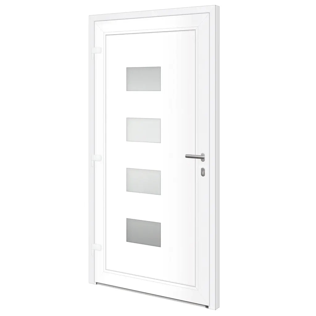 Porta Ingresso Antracite 100x200 cm in Alluminio e PVC 3157071