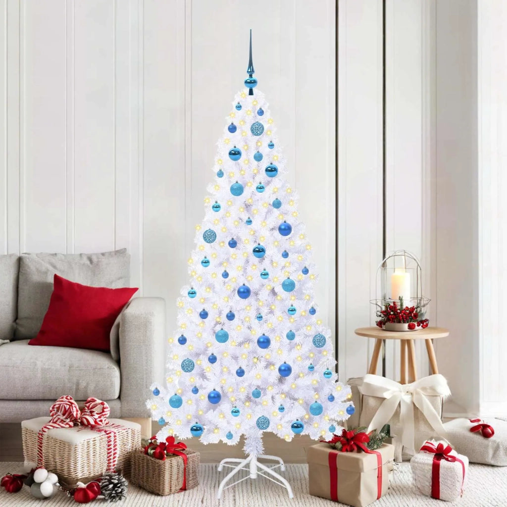 Albero di Natale artificiale Bianco 180 cm PVC e Acciaio 3426774