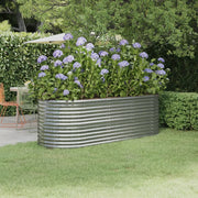 Vaso Giardino Acciaio Verniciato a Polvere 224x80x68 cm Argento cod mxl 48863