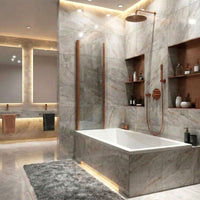 Schermo Vasca Pieghevole Rea Agat-2 100 Brush Copper