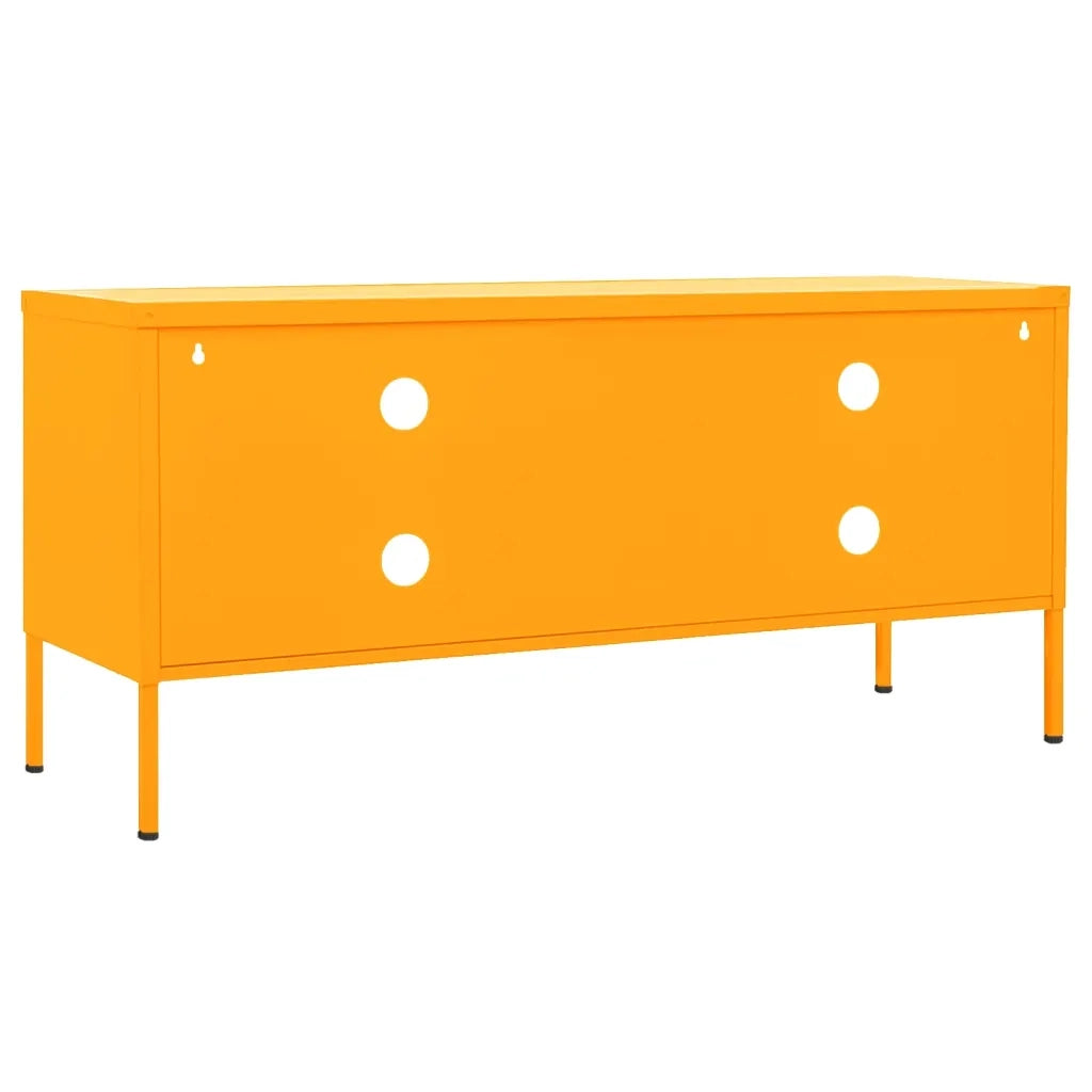 Mobile TV-Credenza TV-Console TV Giallo Senape 105x35x50 cm in Acciaio 244361