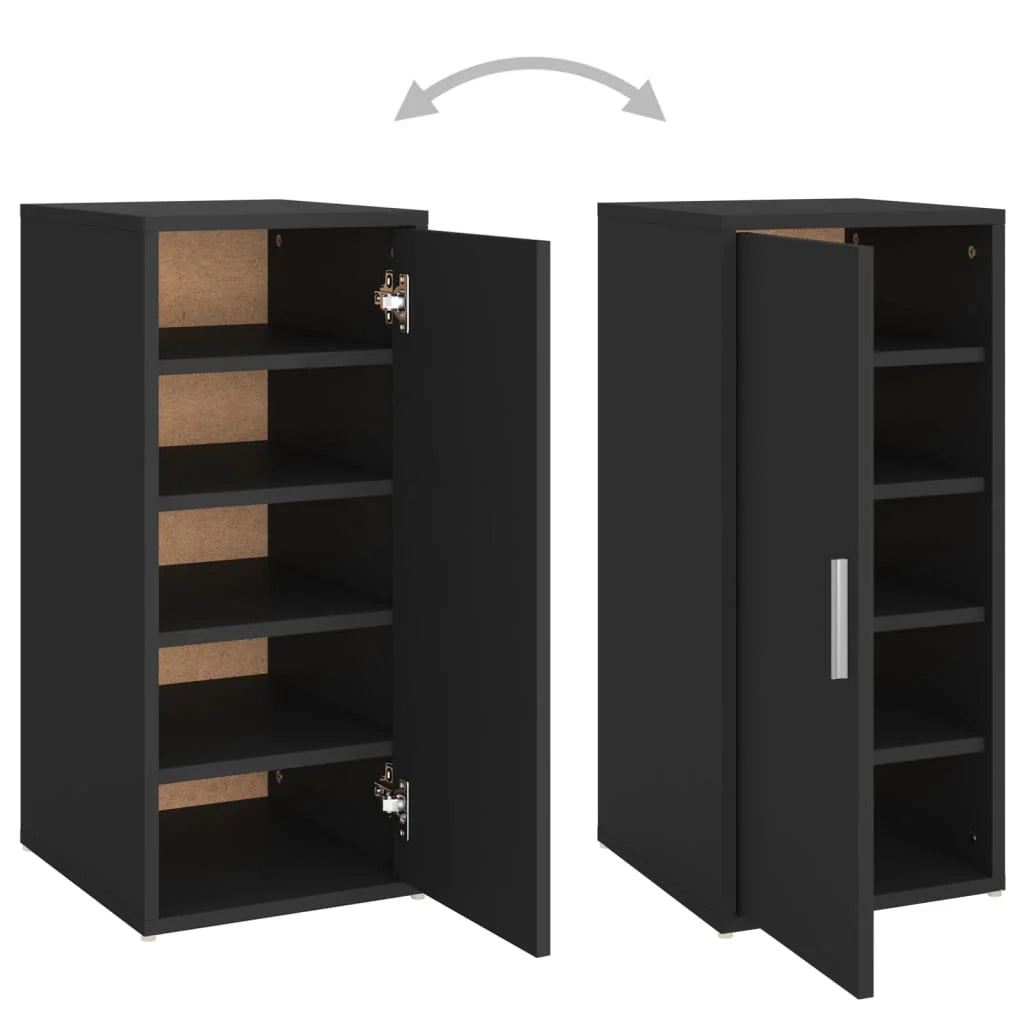 Scarpiera mobile contenitore per scarpe mobile per ingresso/corridoio/soggiorno 32 x 35 x 70 cm legno ingegnerizzato nero 02_0021966