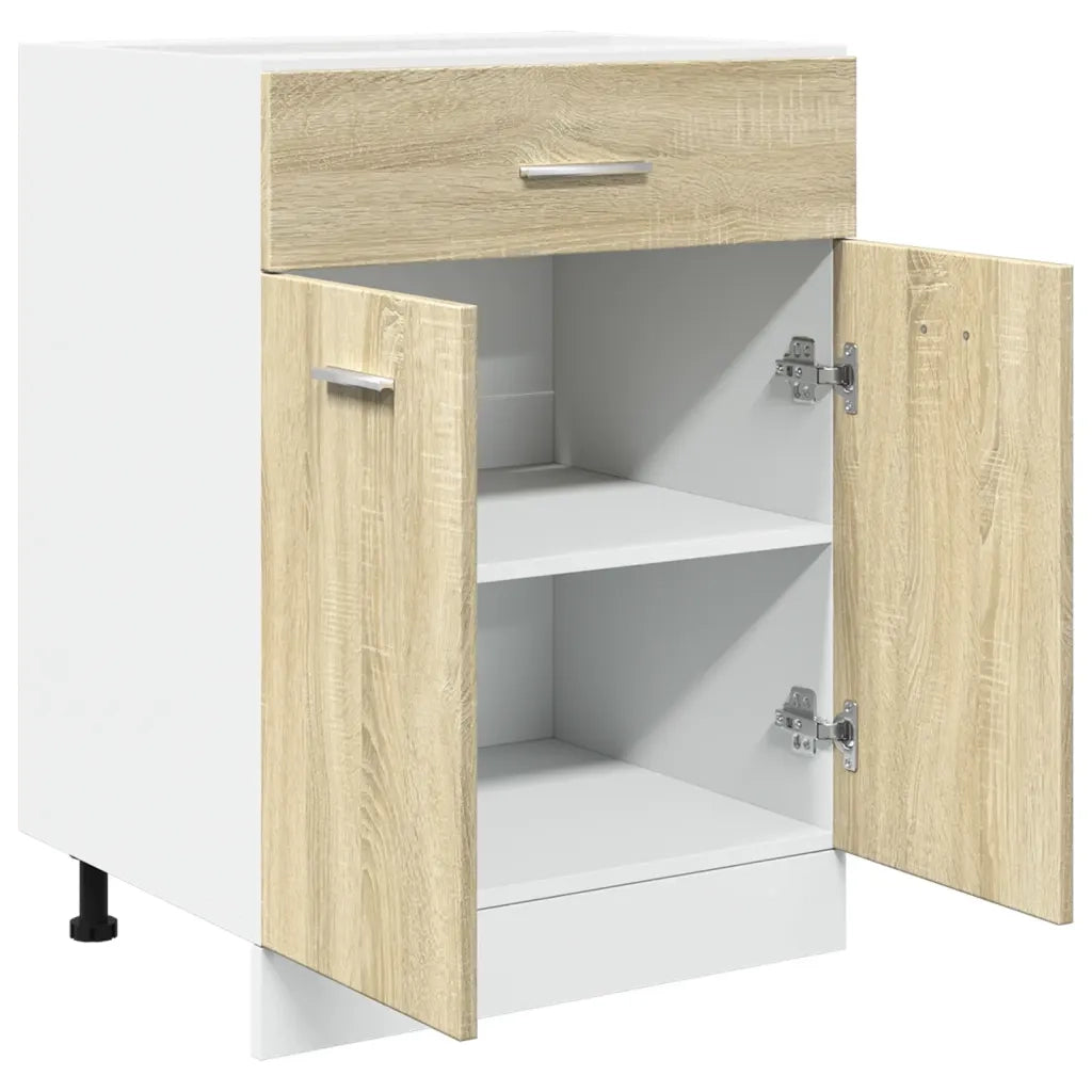 vidaXL Armadio Inferiore Cassetto “Lyon” Rovere Sonoma 60x46x81,5