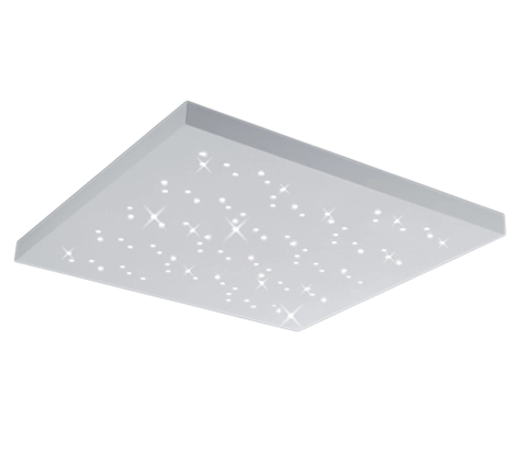 Plafoniera Led Soffitto Quadrata Cielo Stellato Bianco 75 cm Titus GD Trio