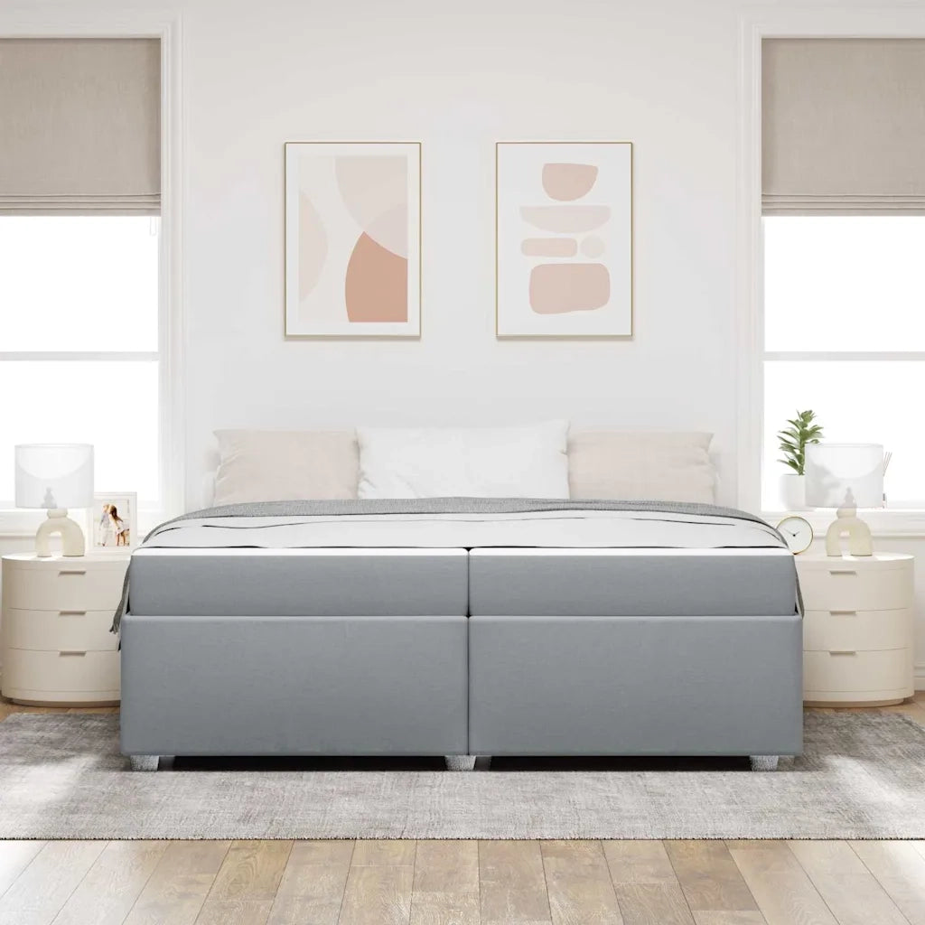 Struttura del letto Grigio chiaro 200 x 200 cm Tessuto 3399208