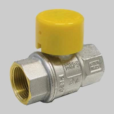 VALVOLA SFERA GAS F/F CON CAPPUCCIO PIOMBABILE  2 MOP5     TIEMME
