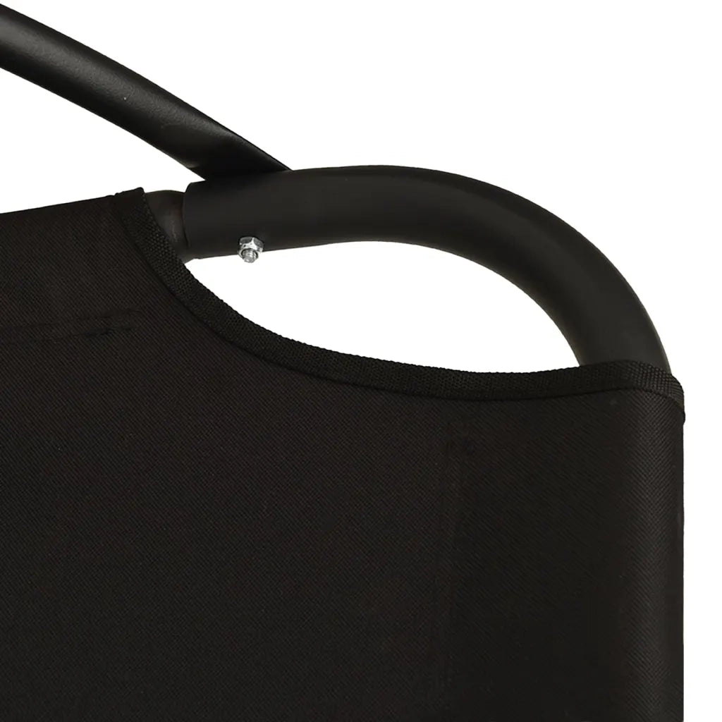 Sedia a Dondolo Giardino Cuscino Grigio Scuro Tessuto e Acciaio CFW3734150