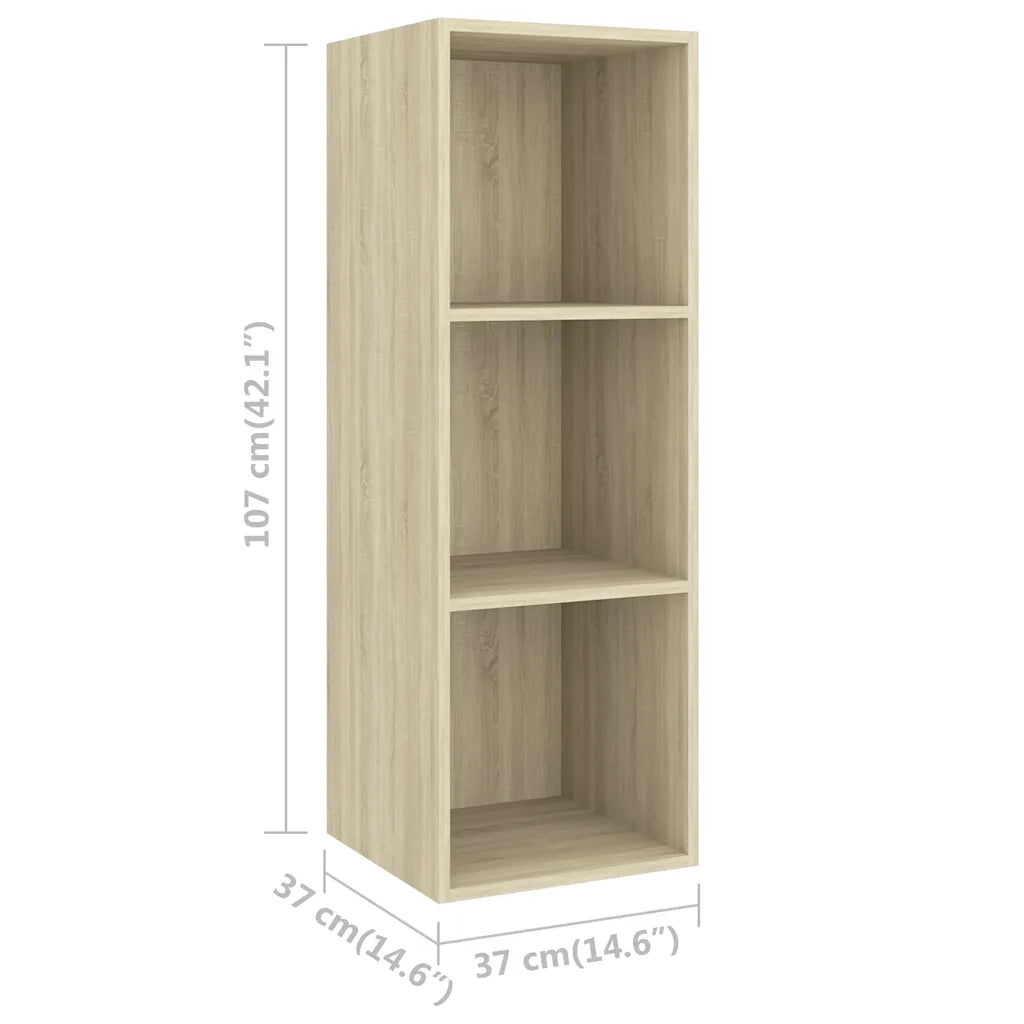 Set Porta TV 3 pz Rovere Sonoma in Truciolato 3079757