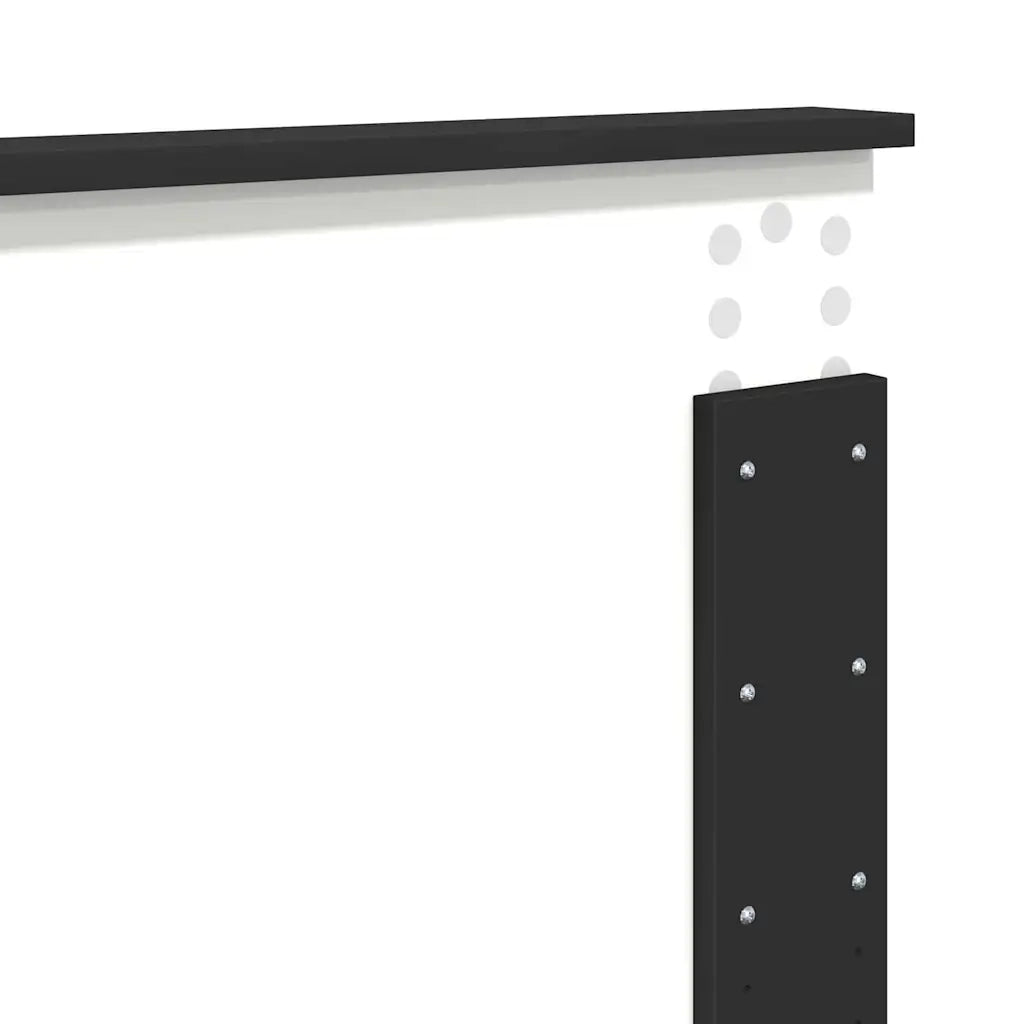 Testiera-Testata-Testiera Decorativa Rovere Nero 135 cm Legno multistrato 522618