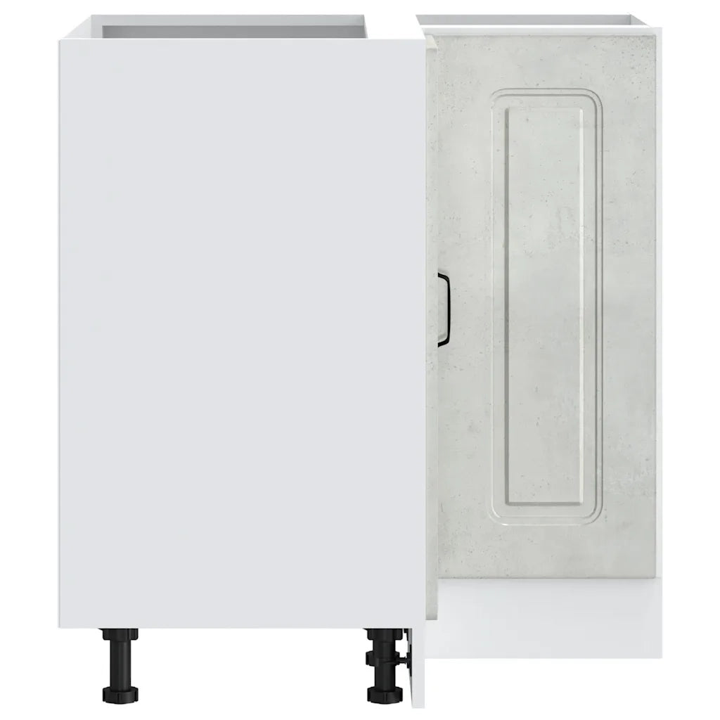 vidaXL Mobile Base ad Angolo Cucina Kalmar Grigio Cemento Truciolato