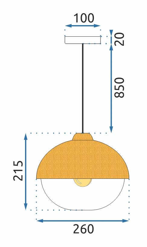 Lampada Metal Wood APP951-1CP Ground