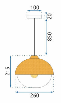 Lampada Metal Wood APP951-1CP Ground