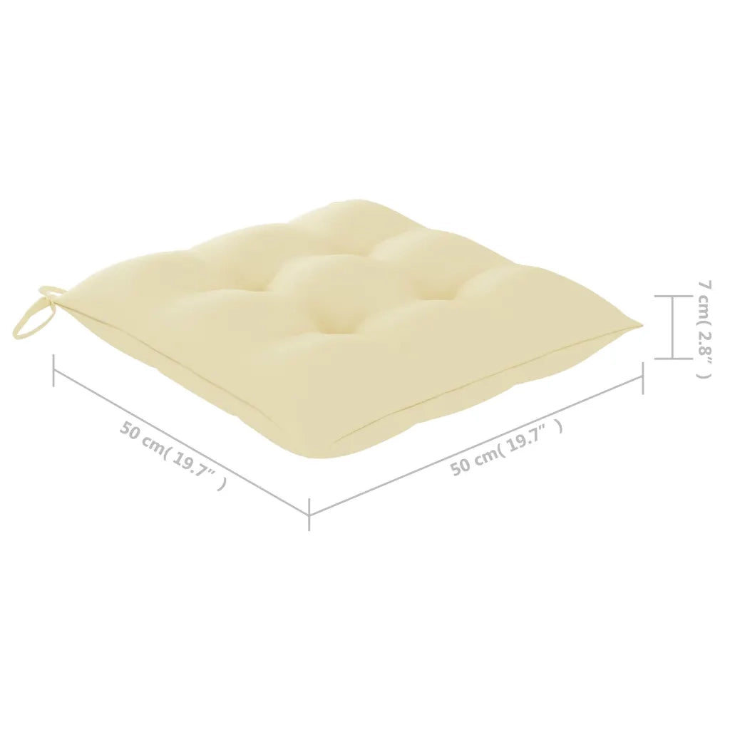 Sedie da Pranzo da Giardino con Cuscini 3 pz | Sedie da Esterno Massello di Acacia