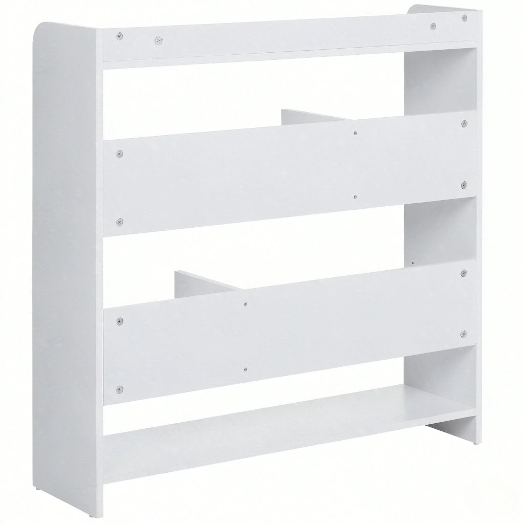 Libreria bianca a 4 livelli 90 x 24 x 91 cm