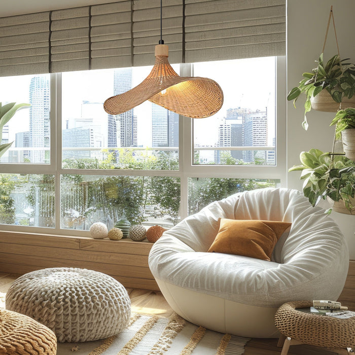 Lampada A Sospensione In Bambù APP1642-1CP 30cm