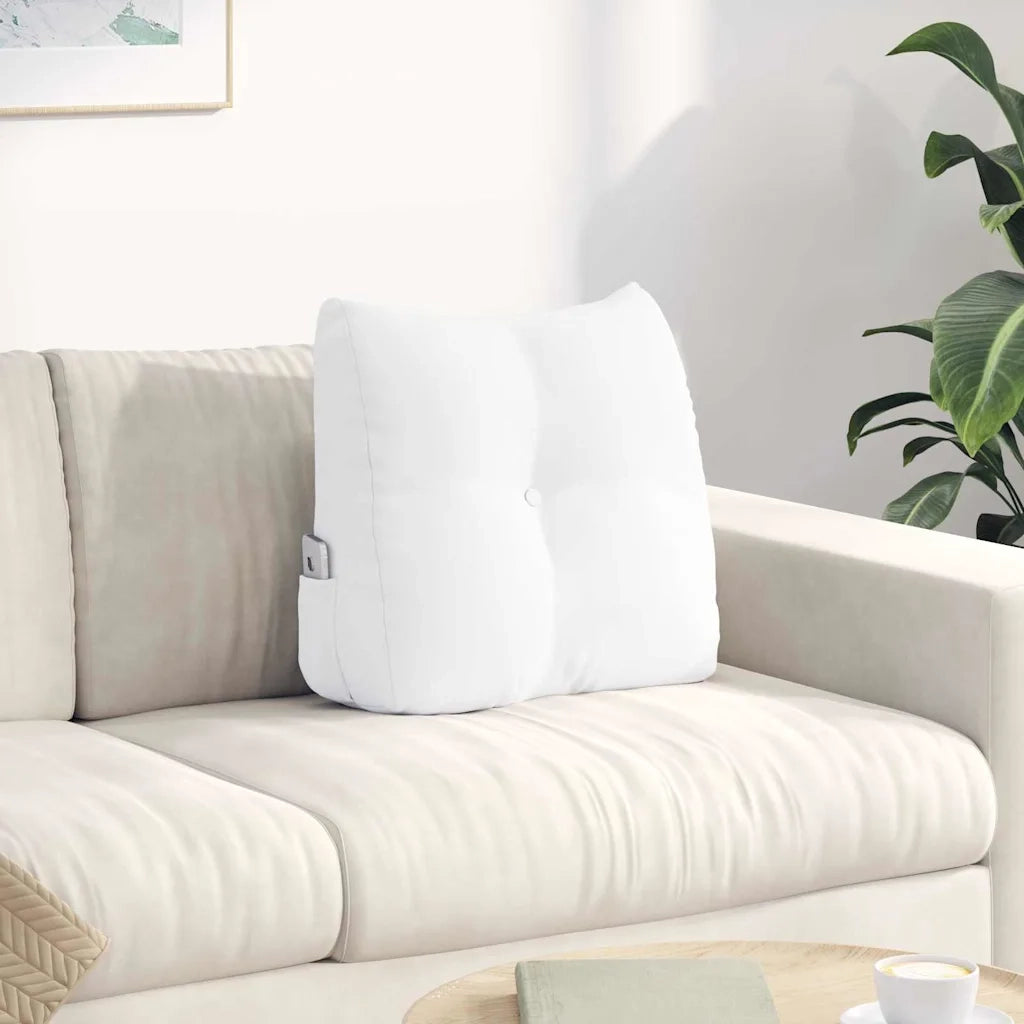 Cuscino per Schiena Bianco 45 x 24 x 50 cm Tessuto 42014365