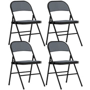 Sedia da pranzo pieghevole ¨C zephmum ¨C 45x46x78 cm grigio metallo
