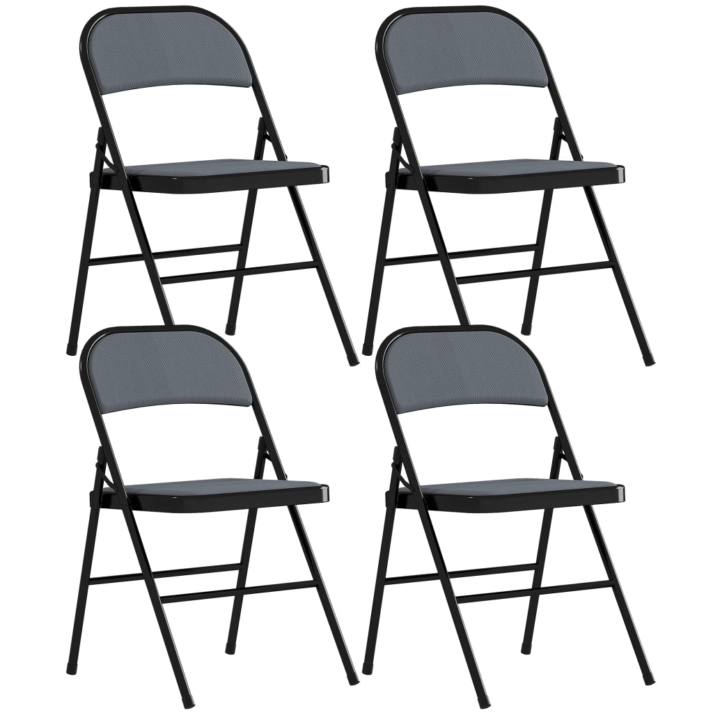 Sedia da pranzo pieghevole ¨C zephmum ¨C 45x46x78 cm grigio metallo