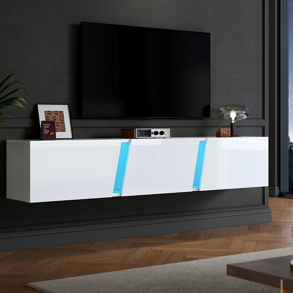 Mobile TV a murale - Xylo - 180x35x30cm LED 3 porte per 75"
