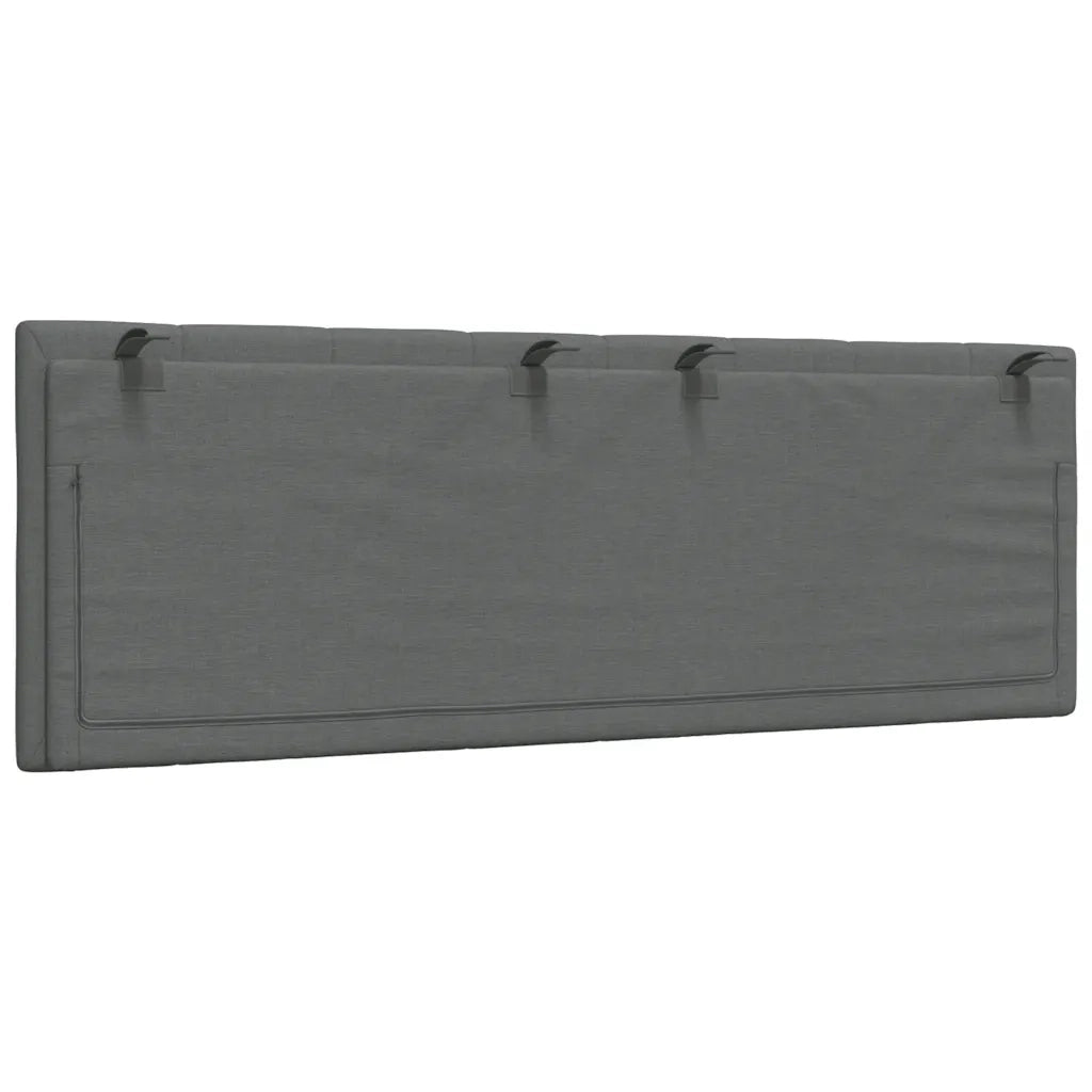 Cuscino Testiera Hanko Grigio Scuro 140 cm in Tessuto CFW9479923