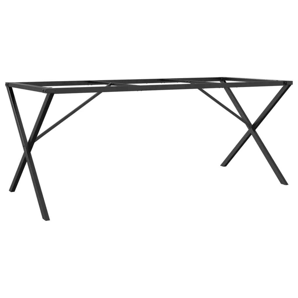 Telaio Gambe a X per Tavolo da Pranzo 160x80x73 cm in Acciaio 357912