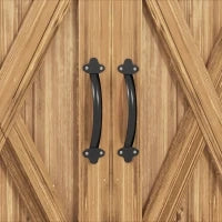 Casetta da Giardino in Legno a 2 Ante con Maniglie in Stile Country, 77x55x72 cm, Marrone