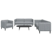 Set di Divani 3 pz Grigio Chiaro in Tessuto 3209229