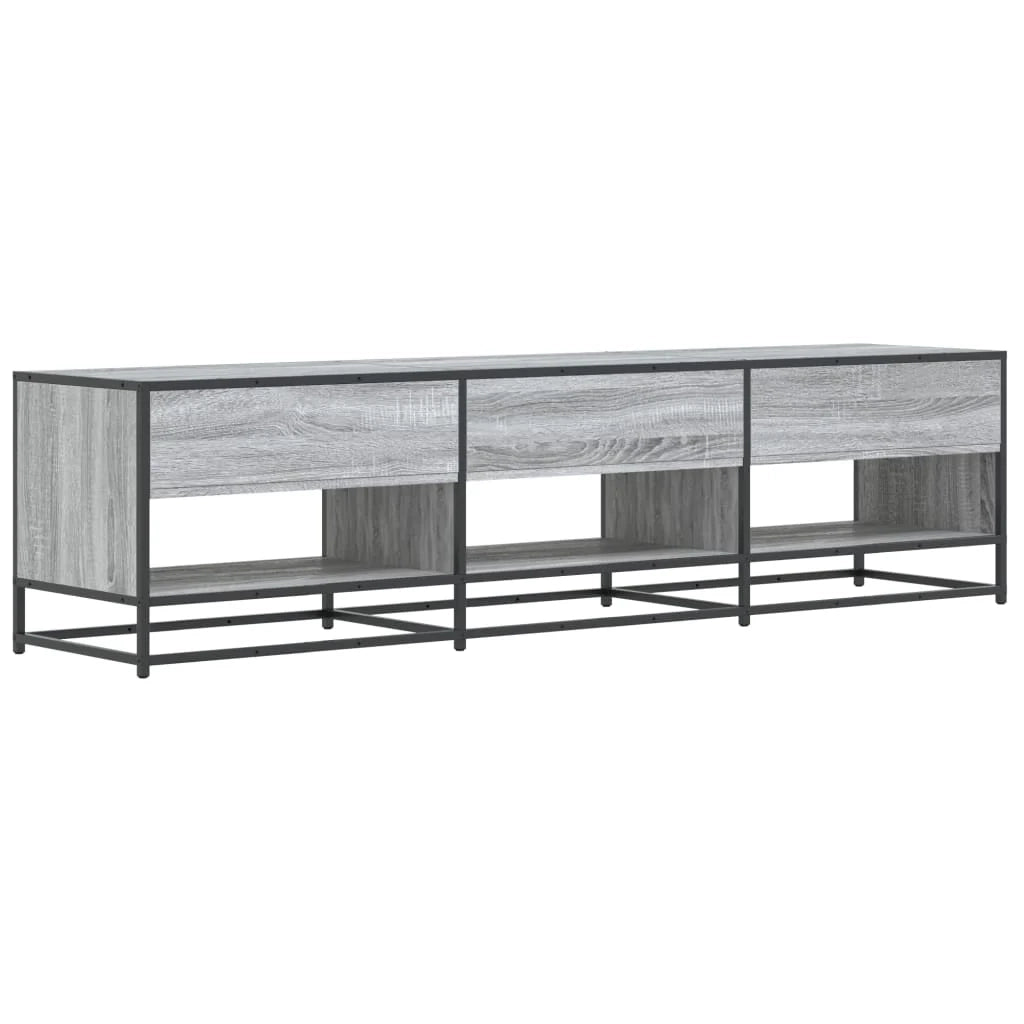 Mobile TV multimediale mensola TV credenza TV sala da pranzo soggiorno camera da letto Sonoma 180 x 40 x 46 cm legno ingegnerizzato grigio 02_0028433