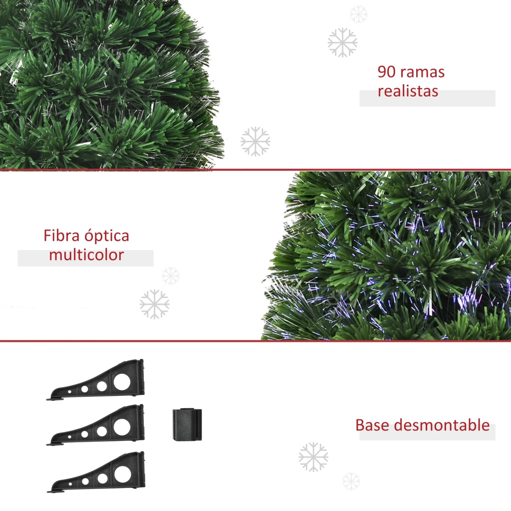Albero di Natale Artificiale con Fibre Ottiche ¨C Minimal ¨C Verde ?48x90cm