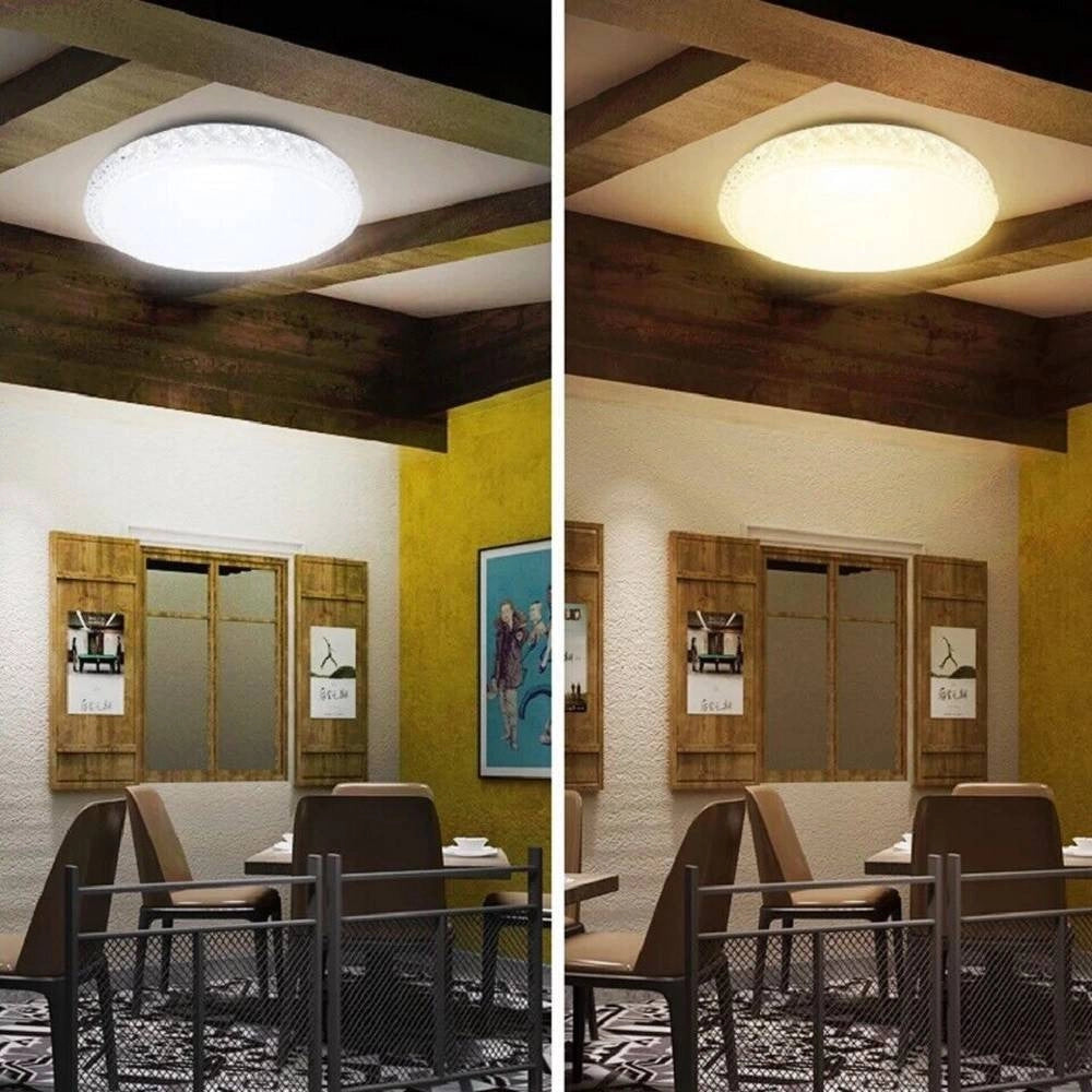 Trade Shop - Plafoniera Lampadario Da Soffitto Luce Led 3 Tonalità Di Luce Dimmerabile C24-3c -