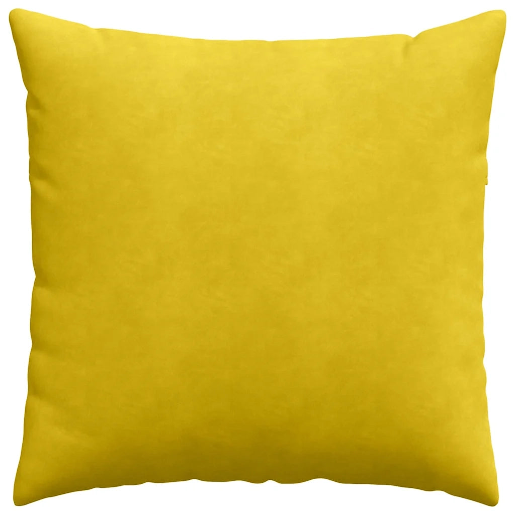 Cuscini da Divano 2 pcs Giallo 80 x 80 cm Tessuto in Cords