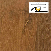 Barra da 90cm di PROFILO GIUNTO in Alluminio Gamma Laminati - Piatto o a discesa (base+coperchio) - GOLDENGATE - DISCESA