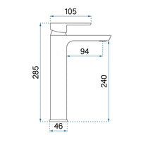 Rubinetto Da Lavabo Rea Argus Black High
