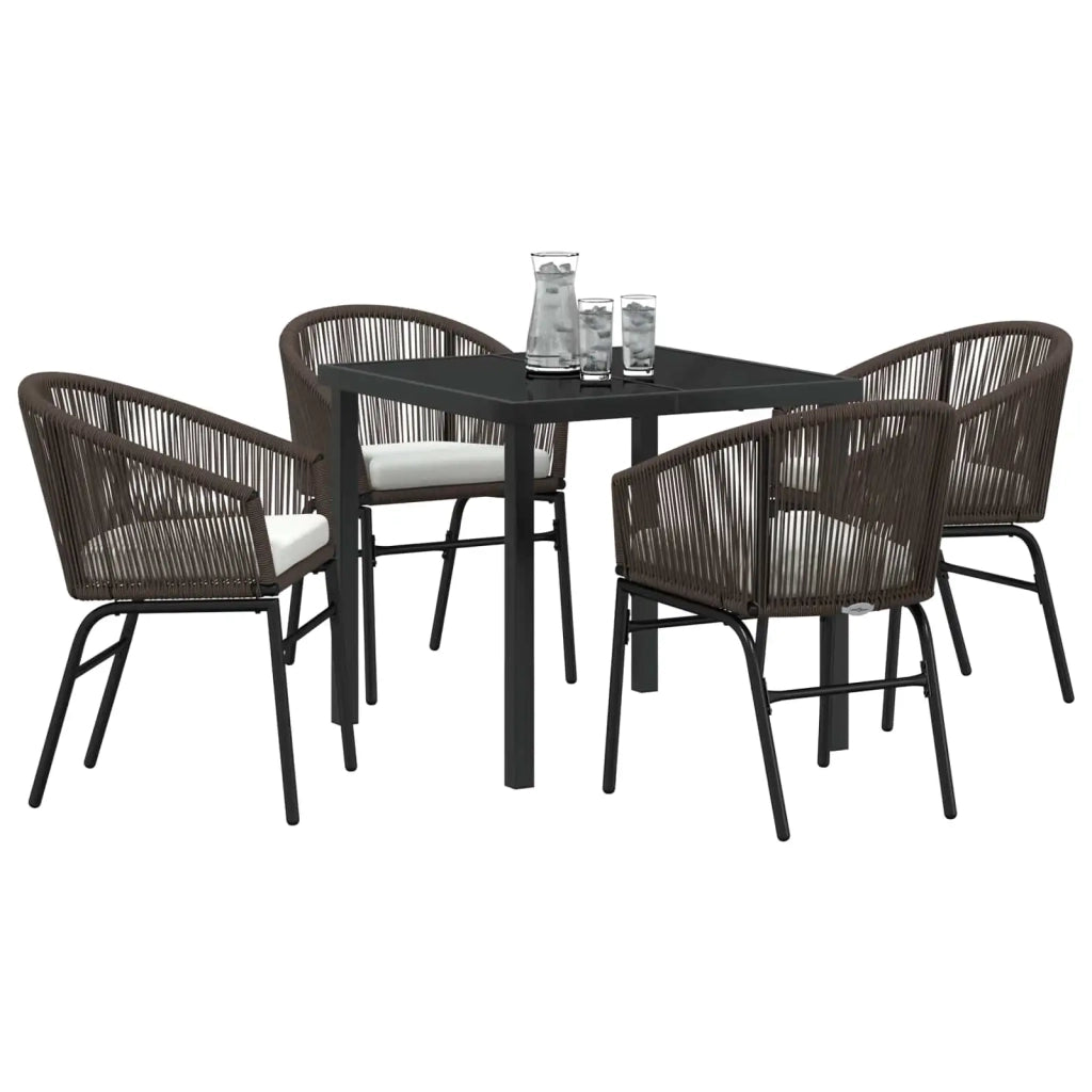 Set da Pranzo per Giardino 5 pcs Marrone 3379353