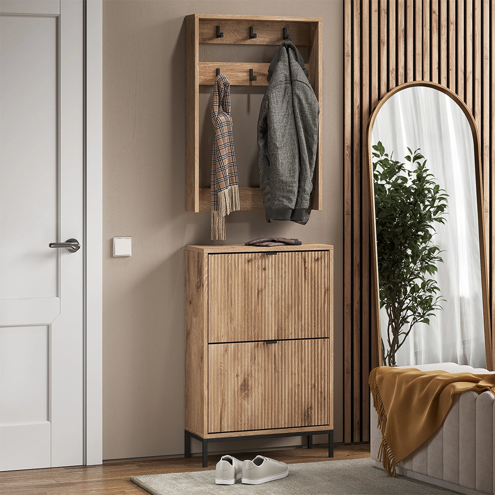 Vicco Armadio da ingresso Quercia vichinga 60 x 92 cm Set, 2 parti