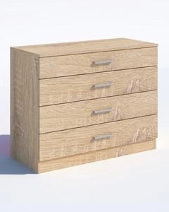 KIT CASSETTONE 4 CASSETTI CM. 70X40X72H ROVERE O BIANCO ROVERE