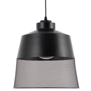 Lampada a Sospensione lampadario di Design Industriale Vintage in Rete Metallica Nera
