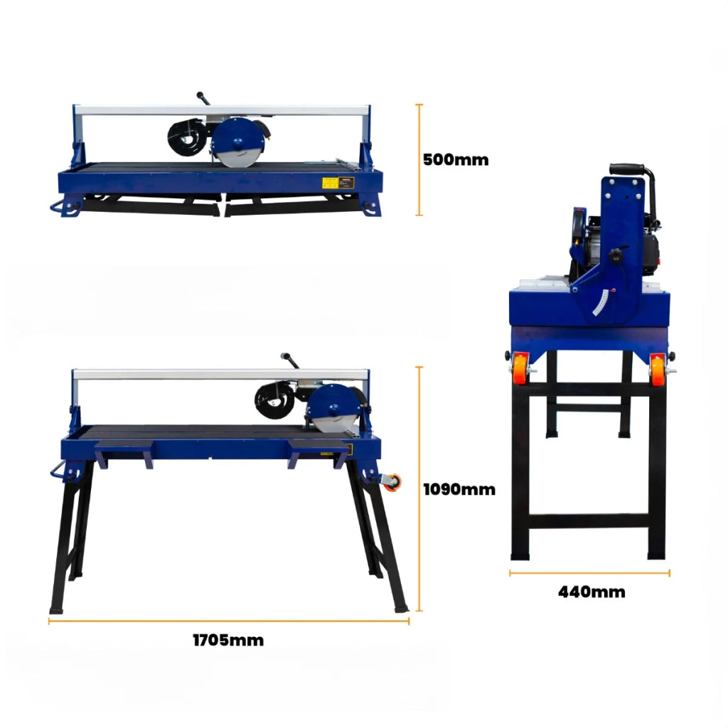 Tagliapiastrelle Profesionale ad Acqua Guida Laser Taglio Angolo 45° 1200W 120cm