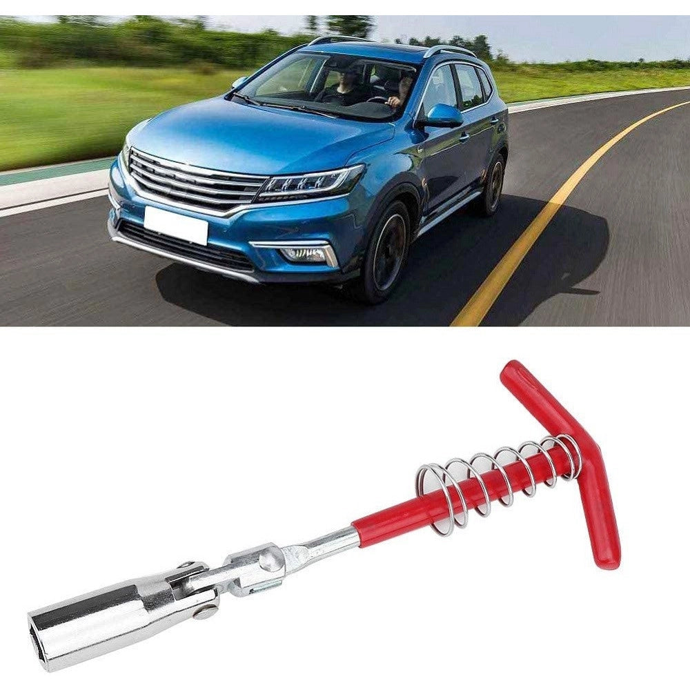 Trade Shop - Chiave Per Candele Regolabile Impugnatura A T Riparazione Auto Presa Candela 16mm -