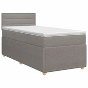 Letto box spring con materasso Tortora 80 x 200 cm Tessuto 3451332
