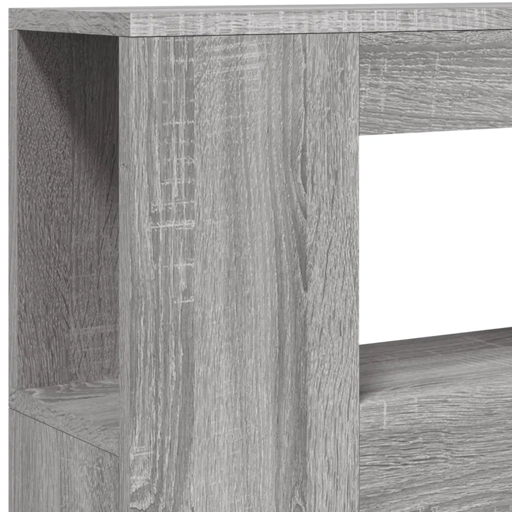 Testiera LED Grigio Sonoma 100x18,5x103,5 cm Legno Multistrato