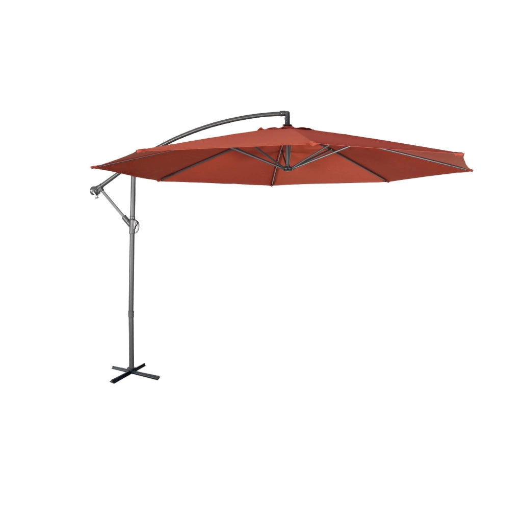 Ombrellone rotondo eccentrico, ø3,5m, terracotta