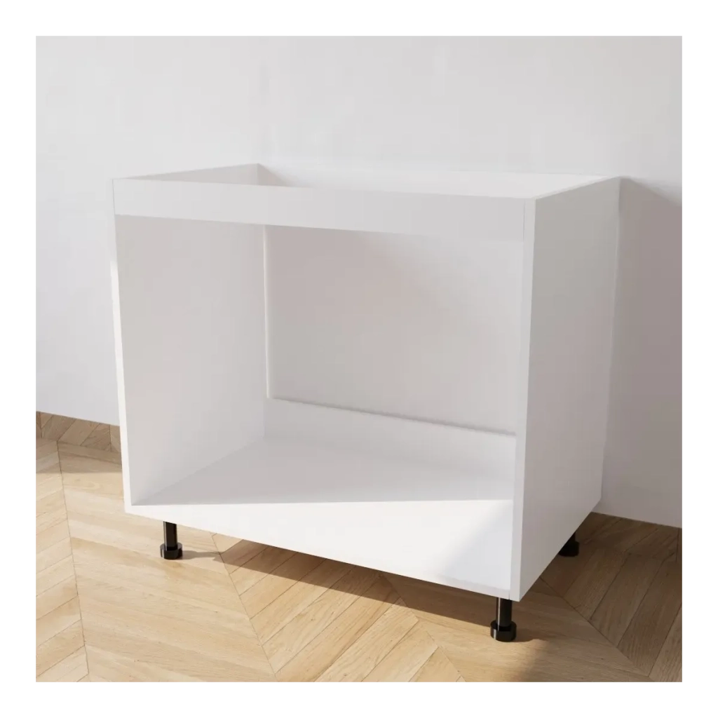 Base da lavello da incasso con Le Seguenti Misure l=80 cm p=55,5 cm h=72 cm Colore Bianco con spedizione in Kit senza Ante