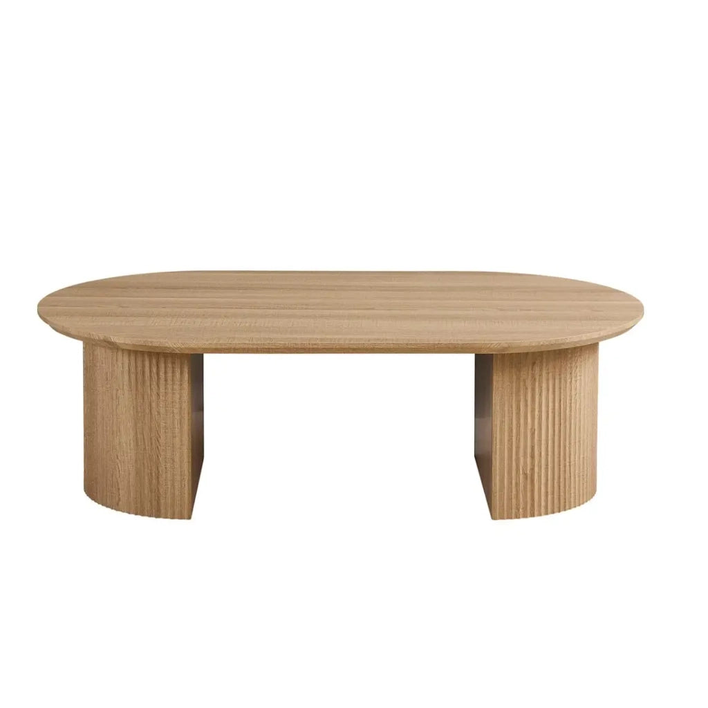 Tavolino basso VAGOS – Colore rovere naturale – Tavolino basso rettangolare 120x70 cm – MDF – Design moderno e accogliente