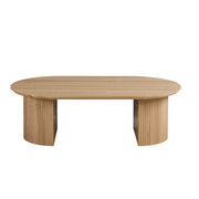 Tavolino basso VAGOS – Colore rovere naturale – Tavolino basso rettangolare 120x70 cm – MDF – Design moderno e accogliente