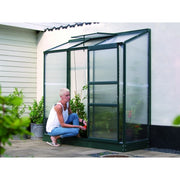 Serra addossata Vitavia Ida 1300 in alluminio Verde e policarbonato alveolare 4mm,  69 x 193 H 182 cm Made in Germany